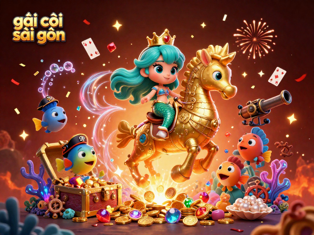 Engage in thrilling gaming adventures at gái gọi sài gòn with vibrant casino-themed underwater visuals.