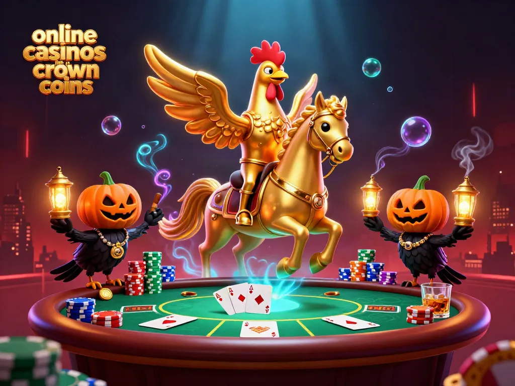Experience thrilling gameplay at online casinos like crown coins with this vibrant 3D casino scene.
