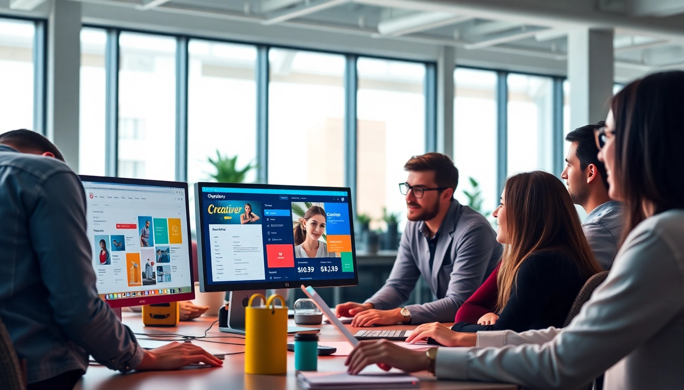 Team working on a Premium Shopify agency project showcasing modern design and collaboration.