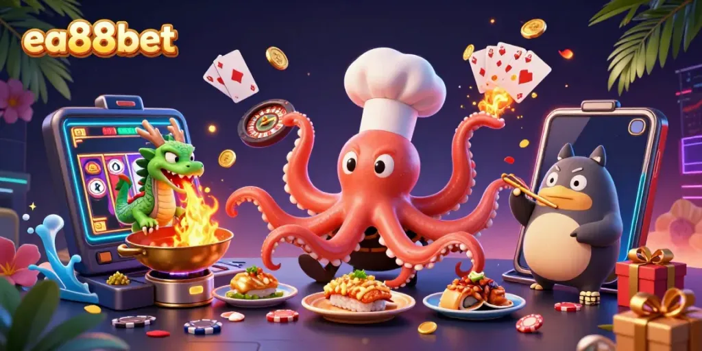 Engage with ea88bet's vibrant casino atmosphere filled with thrilling game elements and dynamic characters.