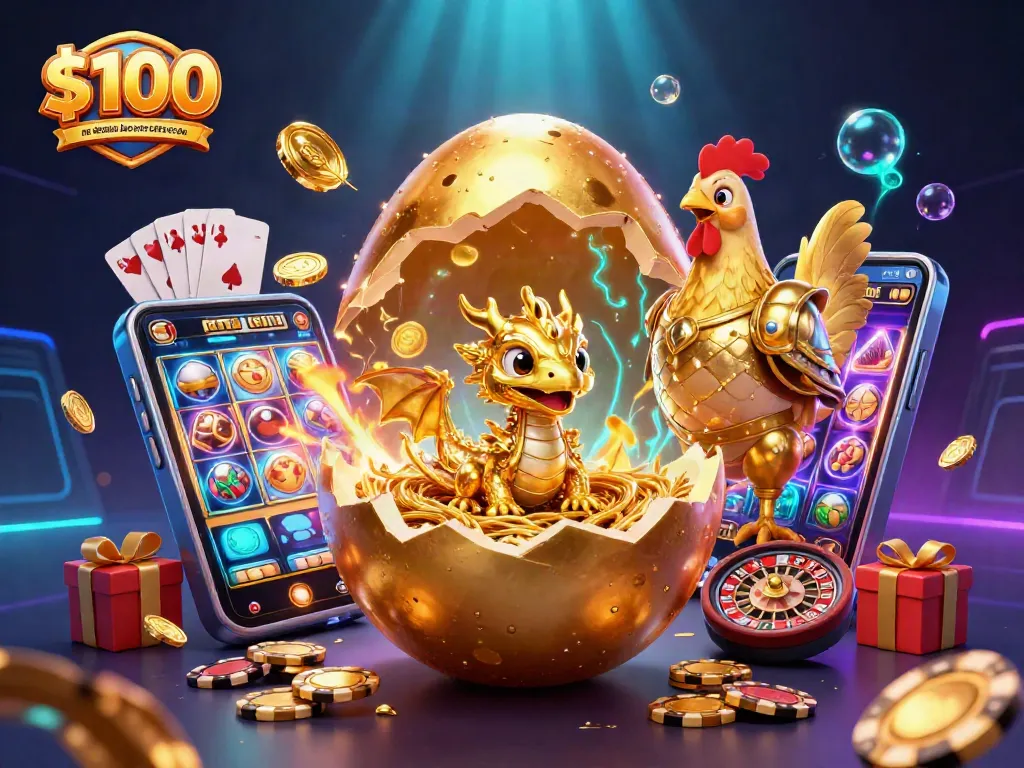 Engage with $100 no deposit bonus codes for cafe casino through this vibrant gaming illustration.